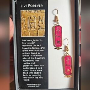 Brooklyn Museum Reproduction David Howell & Company Egyptian Ankh Earrings